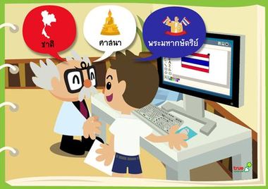 จากภาพ ธงชาติไทยมีกี่สี