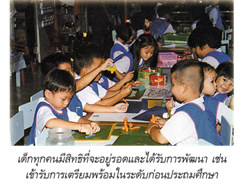 เด็กทุกคนมีสิทธิที่จะอยู่รอดและได้รับการพัฒนา